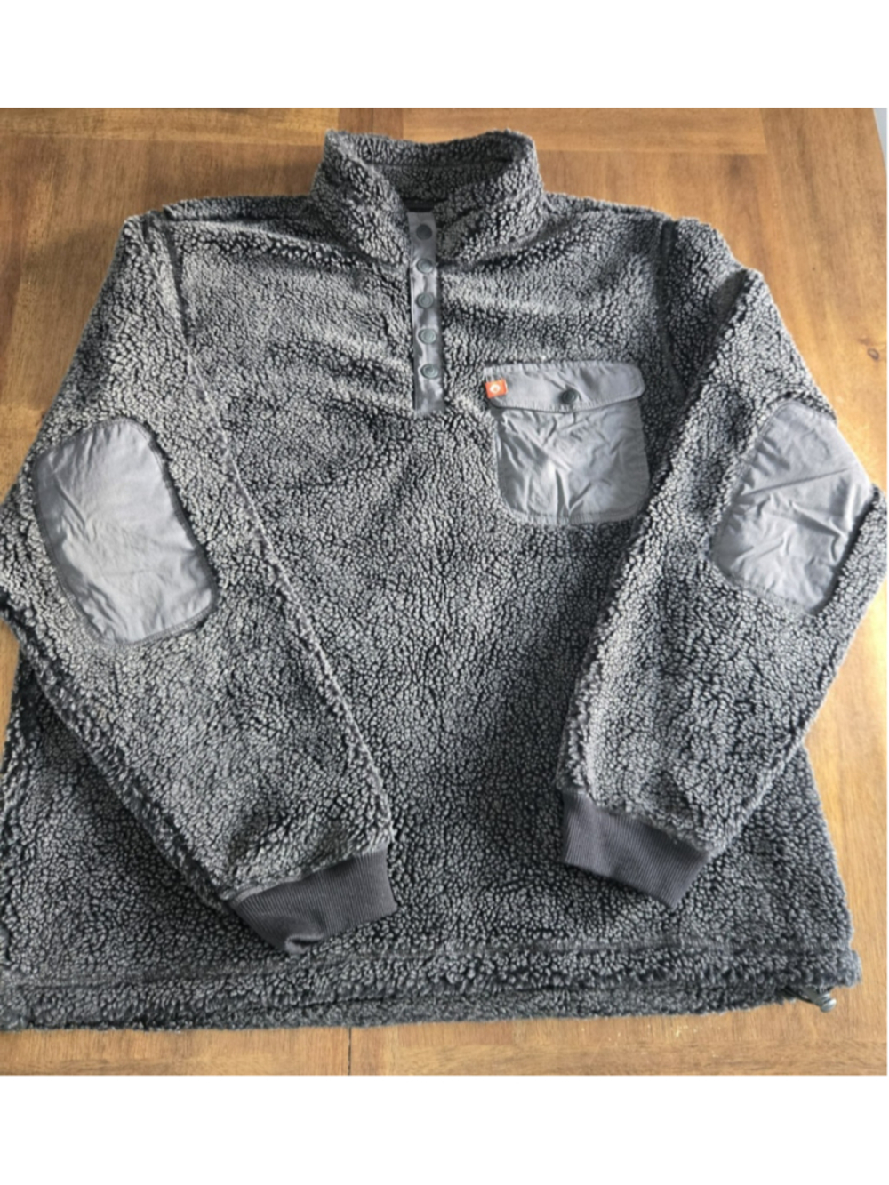 The American Outdoorsman Mens Fleece Pullover Sweater XL grey/black
